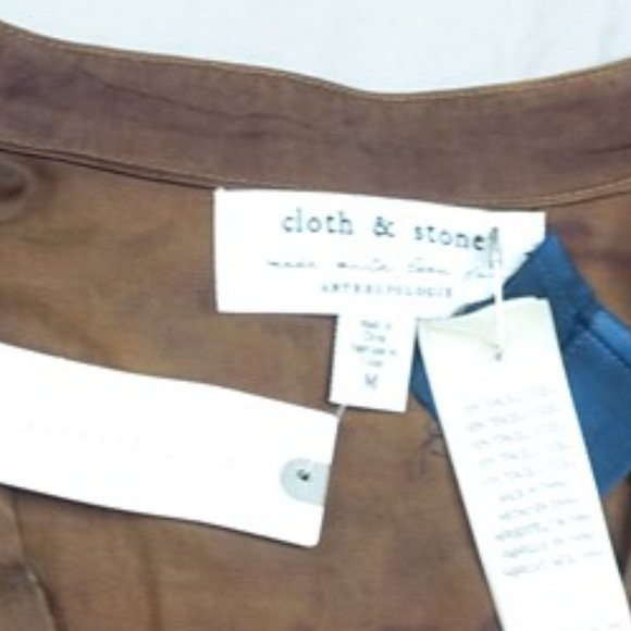 Anthropologie Cloth & Stone Perla Tie-Dye Maxi Shirtdress Size M NEW With TAGS - Picture 10 of 12